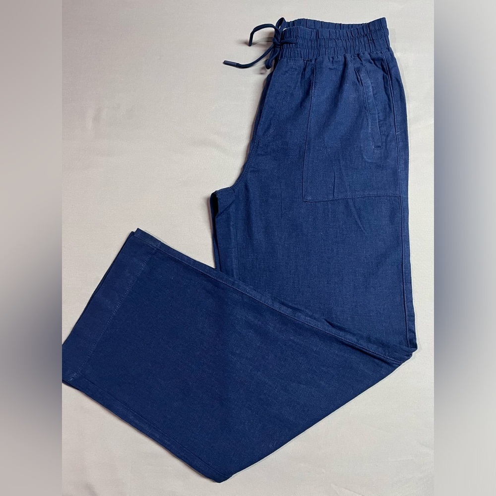 Frank by Frank and Oak Linen Blend Straight Leg Pants NWT - Picture 4 of 8